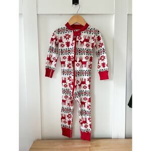 Hanna Andersson Deer zip pajamas size 3T